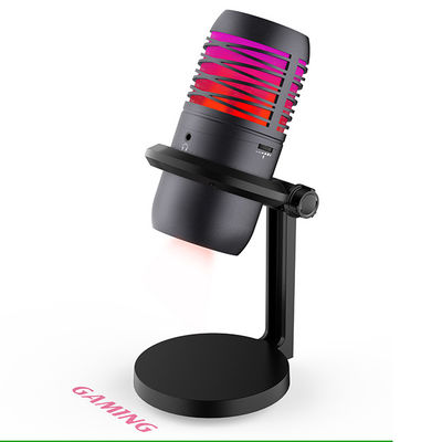 Ζήστε συμπυκνωτής Mic ρευμάτων με το RGB μουγγό φω'των/το κέρδος/την παραγωγή ακουστικών/τον έλεγχο όγκου