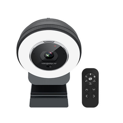 C24 lap-top Webcam τηλεχειρισμού εκκέντρων 1080P 60FPS ρευμάτων με το φως δαχτυλιδιών