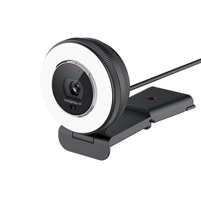 C24 lap-top Webcam τηλεχειρισμού εκκέντρων 1080P 60FPS ρευμάτων με το φως δαχτυλιδιών
