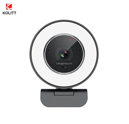 C24 lap-top Webcam τηλεχειρισμού εκκέντρων 1080P 60FPS ρευμάτων με το φως δαχτυλιδιών