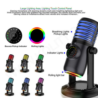 RGB Mic 48Khz Podcast τυχερού παιχνιδιού μικρόφωνο στούντιο για τη ροή