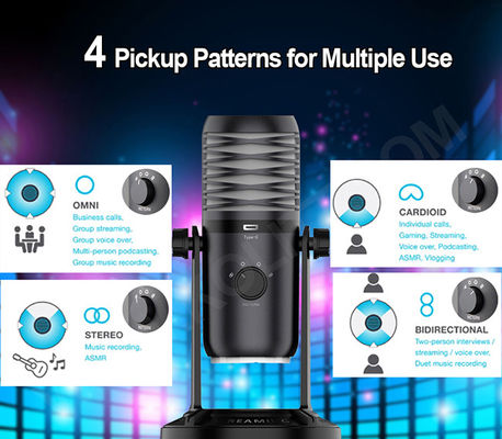 RGB Mic 48Khz Podcast τυχερού παιχνιδιού μικρόφωνο στούντιο για τη ροή