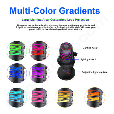 ODM/μικρόφωνο υπολογιστών στούντιο cOem, RGB μικρόφωνο USB για τη ροή και το τραγούδι