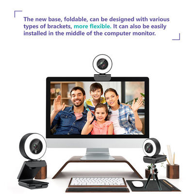 Πλήρες φίλτρο Webcam ομορφιάς HD 1080P με το ελαφριά δαχτυλίδι και το μικρόφωνο